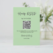 freundlich Hochzeit RSVP Scan QR-Code einfach mode Begleitkarte (Stehend Vorderseite)