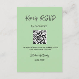freundlich Hochzeit RSVP Scan QR-Code einfach mode Begleitkarte