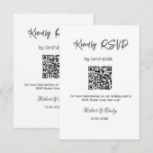 freundlich Hochzeit RSVP Scan QR-Code einfach mode Begleitkarte (Vorne/Hinten)