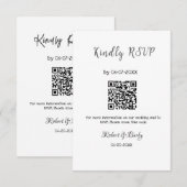 freundlich Hochzeit RSVP Scan QR-Code einfach mode Begleitkarte (Vorne/Hinten)