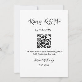 freundlich Hochzeit RSVP Scan QR-Code einfach mode Einladung