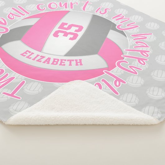 Freundlich rosa graues Volleyballfeld mein glückli Sherpadecke (3/4)