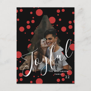 FREUNDLICH   Typografie Custom Christmas Tree 1 Fo Postkarte