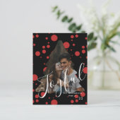 FREUNDLICH | Typografie Custom Christmas Tree 1 Fo Postkarte (Stehend Vorderseite)
