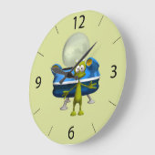 Freundliche Alien Große Wanduhr (Winkel)