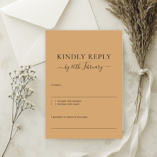 Freundliche Antwort auf die Nachricht Wedding Burl