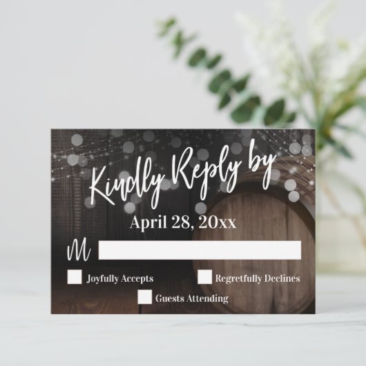 Freundliche Antwort durch Handschrift von Holzfäss (Stehend Vorderseite)