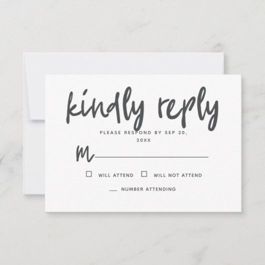 Freundliche Antwort Einfache moderne Erinnerungen (Vorderseite)