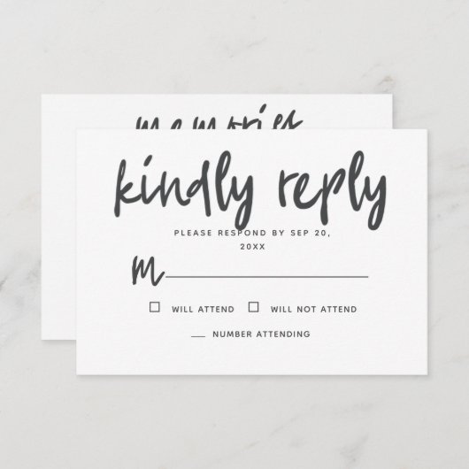 Freundliche Antwort Einfache moderne Erinnerungen (Vorne/Hinten)