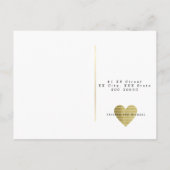 Freundliche Antwort Hochzeit rsvp weiß Einladungspostkarte (Rückseite)