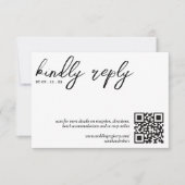 Freundliche Antwort QR Code Einfache White Wedding (Vorderseite)