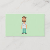 Freundliche Ärztin Personalausweis Grün Terminkarte (Rückseite)