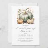 Freundliche Atmosphäre Elegantes Abendessen Einladung (Vorderseite)