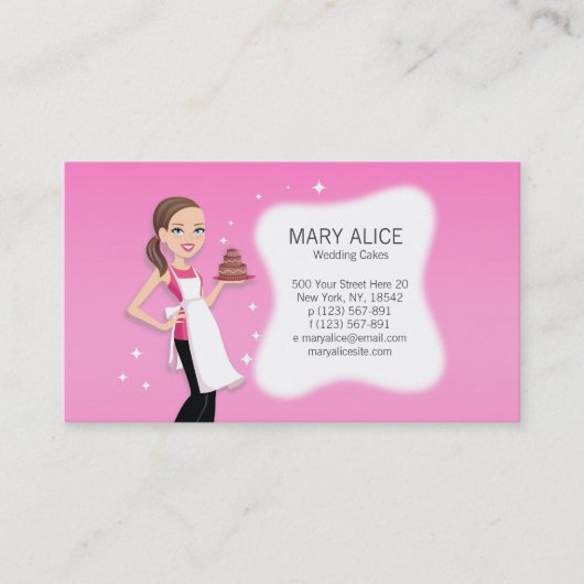 Freundliche Backen-Visitenkarte-Schablone Visitenkarte (Vorderseite)