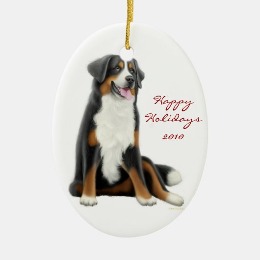 Freundliche Bernese Keramik Ornament (Vorne)