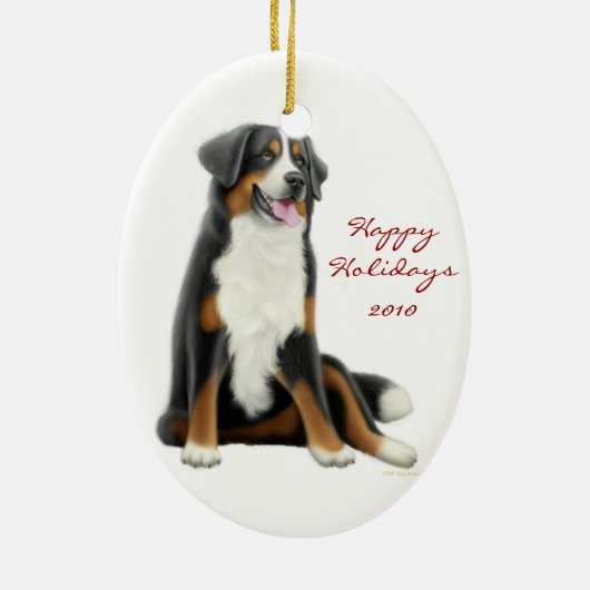 Freundliche Bernese Keramik Ornament (Hinten)
