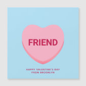 Freundliche blaue Konversation Herzstück Valentine Magnetkarte (Vorderseite)