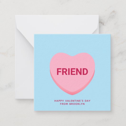 Freundliche blaue Konversation Herzstück Valentins Mitteilungskarte (Vorderseite)