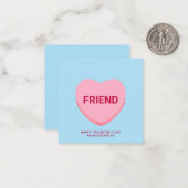 Freundliche blaue Konversation Herzstück Valentins Mitteilungskarte (Vorderseite/Rückseite Beispiel)