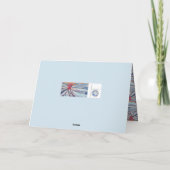 Freundliche Blumenlilienraum-Grußkarte Karte (Rückseite)