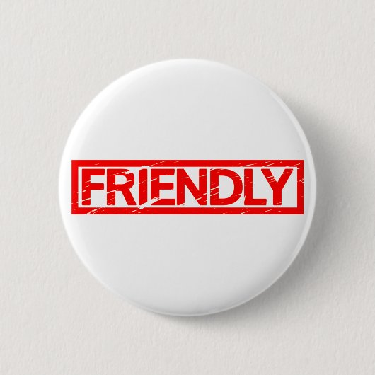 Freundliche Briefmarke Button (Vorderseite)