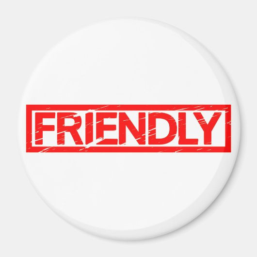 Freundliche Briefmarke Magnet (Vorne)