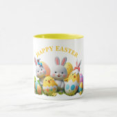Freundliche Bunny & Chick Ostereier Freunde Tasse (Zentrum)