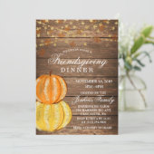 Freundliche Dinner Fall Pumpkin Einladung (Stehend Vorderseite)