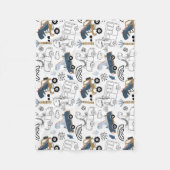 Freundliche Dinosaurier in Cars Pattern Fleecedecke (Vorderseite)