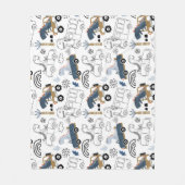 Freundliche Dinosaurier in Cars Pattern Fleecedecke (Vorderseite)