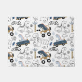 Freundliche Dinosaurier in Cars Pattern Fußmatte (Vorderseite)