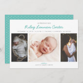 Freundliche Einführung Foto Geburtsankündigung Ankündigung (Vorne/Hinten)
