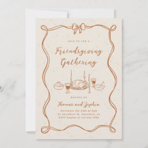 Freundliche Einladung Erntedank Dinner Party