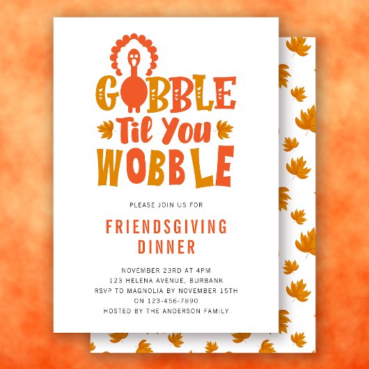 Freundliche Einladung Gobble Til You Wobble