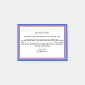 "Freundliche Erinnerung für Postunternehmen" Post-it Klebezettel (Vorderseite)