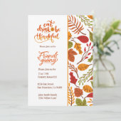 Freundliche Erntedank-Dinner Einladung (Stehend Vorderseite)