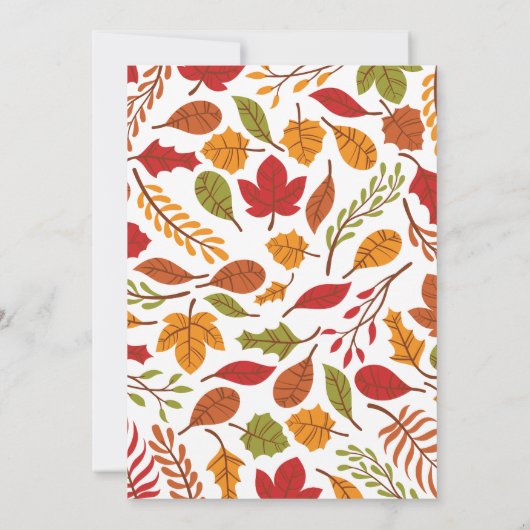 Freundliche Erntedank-Dinner Einladung (Rückseite)