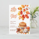 Freundliche Erntedank-Dinner Einladung (Stehend Vorderseite)