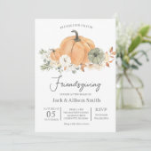 Freundliche Erntedank-Dinner Einladung (Stehend Vorderseite)