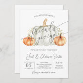 Freundliche Erntedank-Dinner Einladung (Vorne/Hinten)