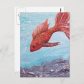 Freundliche Fish Grußkarte Postkarte (Vorne/Hinten)