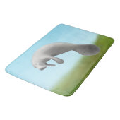 Freundliche Florida-Manatis-Bad-Matte Badematte (Schrägansicht)