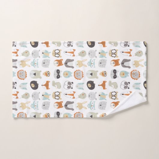 Freundliche Gesichter | Süße Tier Portraits Badhandtuch Set (Handtuch)