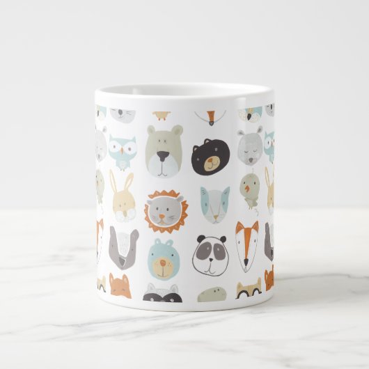 Freundliche Gesichter | Süße Tier Portraits Jumbo-Tasse (Vorderseite)