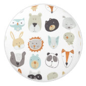 Freundliche Gesichter | Süße Tier Portraits Keramikknauf (Vorderseite)