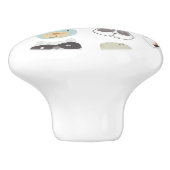 Freundliche Gesichter | Süße Tier Portraits Keramikknauf (Seitenansicht)