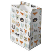 Freundliche Gesichter | Süße Tier Portraits Mittlere Geschenktüte (Rückseite Schrägansicht)