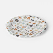 Freundliche Gesichter | Süße Tier Portraits Pappteller (Schrägansicht)