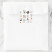 Freundliche Gesichter | Süße Tier Portraits Quadratischer Aufkleber (Tasche)