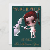 Freundliche Ghost Halloween-Party Einladung (Vorderseite)
